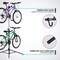 Raxgo Garage Bike Rack, Freestanding 2 Bicycle Storage with Adjustable Hooks RGFSBR2 - alternate 5